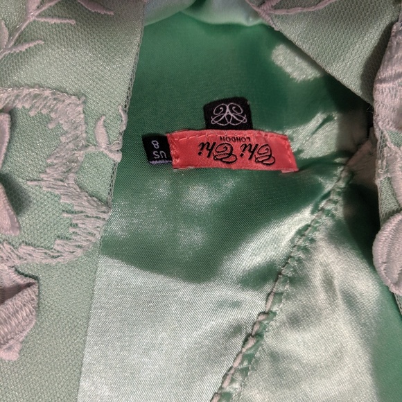 Mint green bridesmaids dresses tea length - Picture 7 of 8